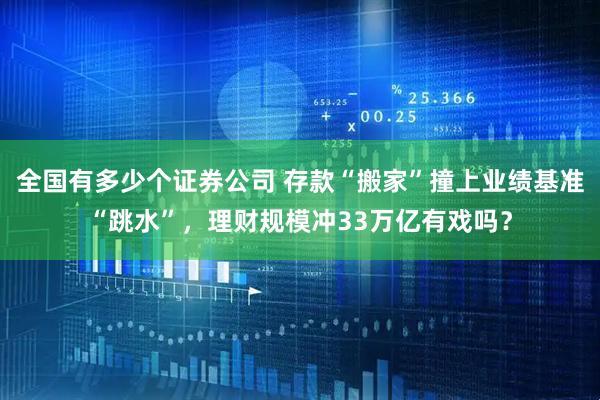 全国有多少个证券公司 存款“搬家”撞上业绩基准“跳水”，理财规模冲33万亿有戏吗？