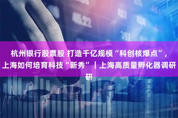 杭州银行股票股 打造千亿规模“科创核爆点”，上海如何培育科技“新秀”｜上海高质量孵化器调研